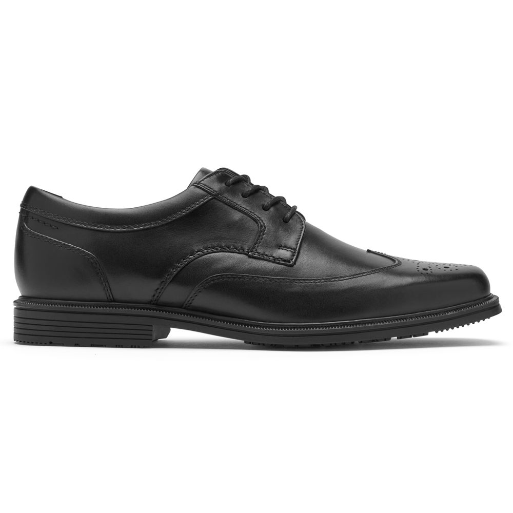 Sapatos Oxford Homem Rockport Taylor Waterproof Wingtip Pretas,Portugal RKDLN-6814